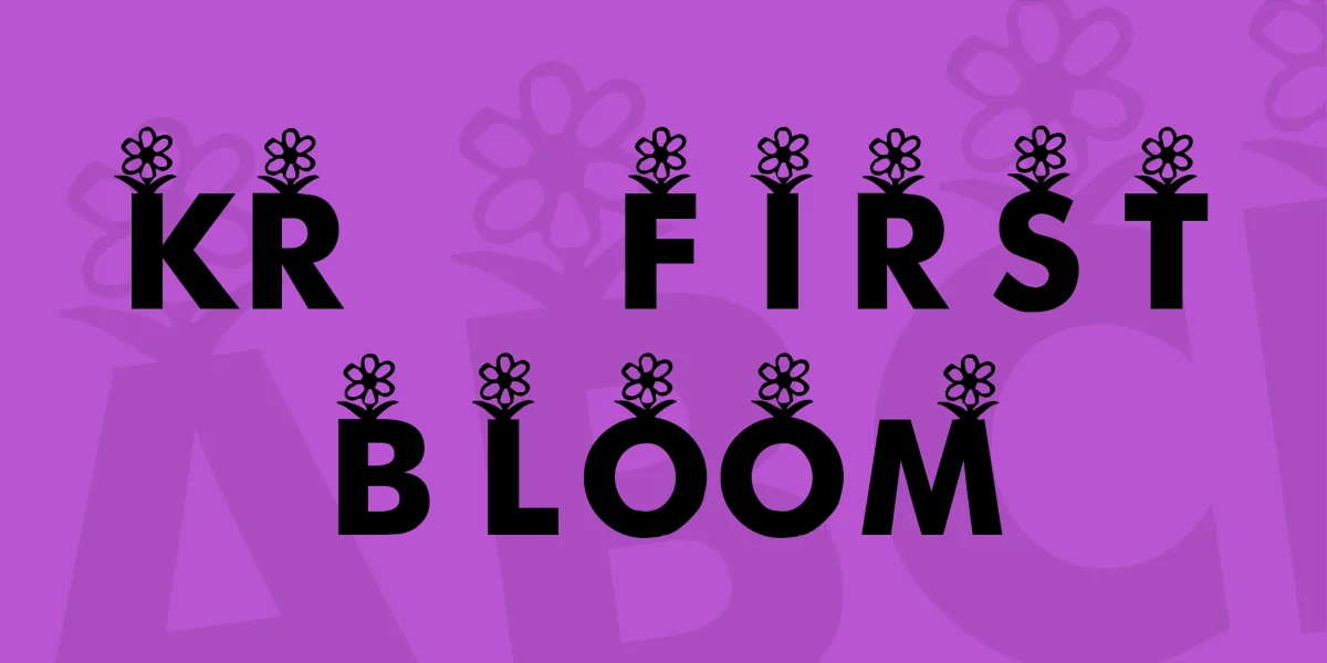 KR First Bloom Font
