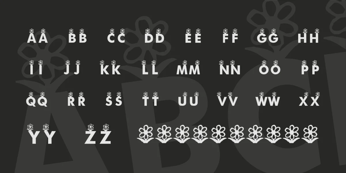 KR First Bloom Font preview 2