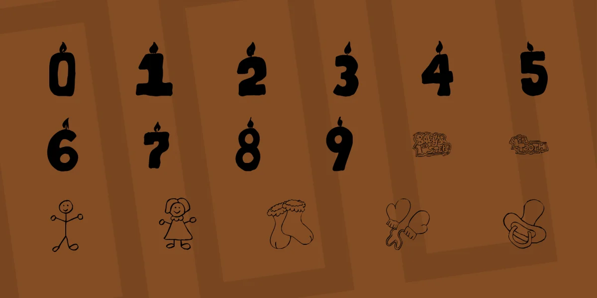 KR First Years Dings Font