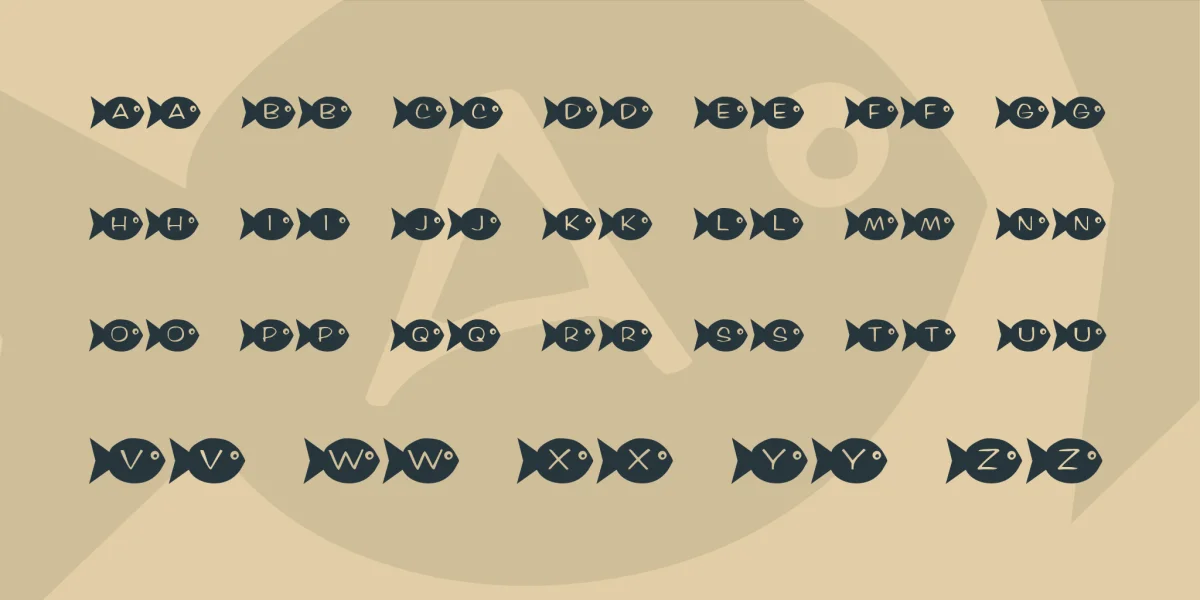 KR Fishy Font preview 2