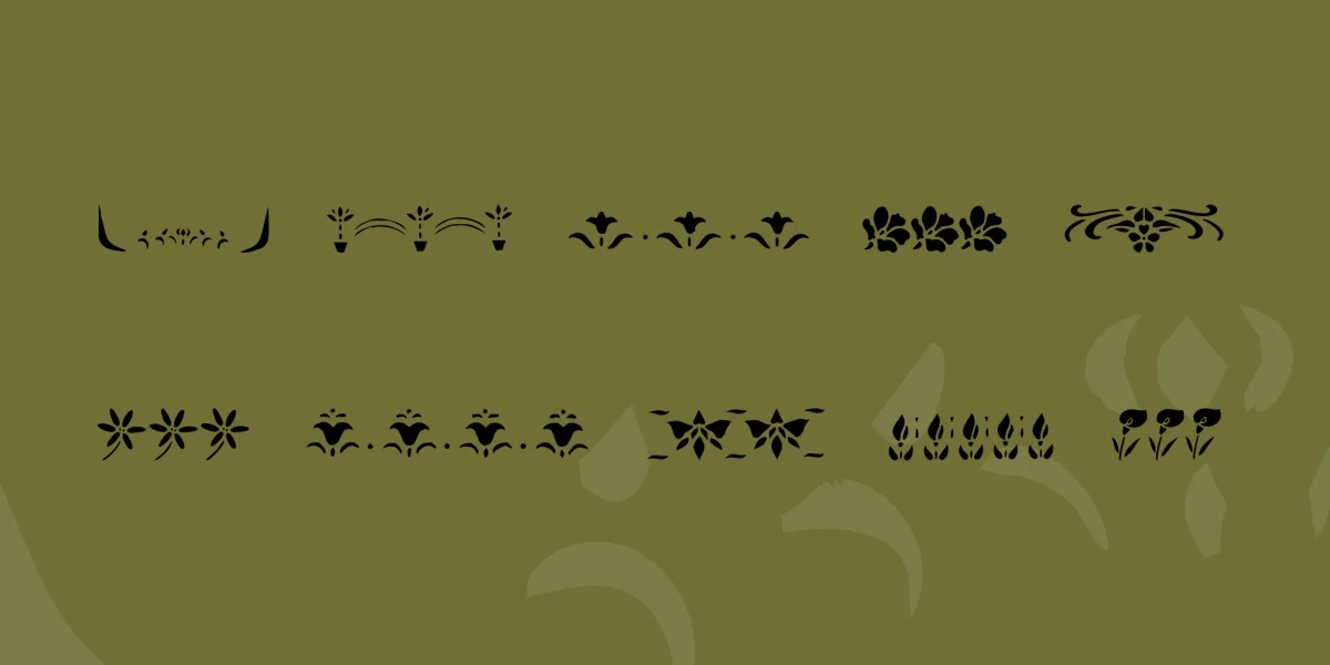 KR Fleur Flair Lines 2 Font