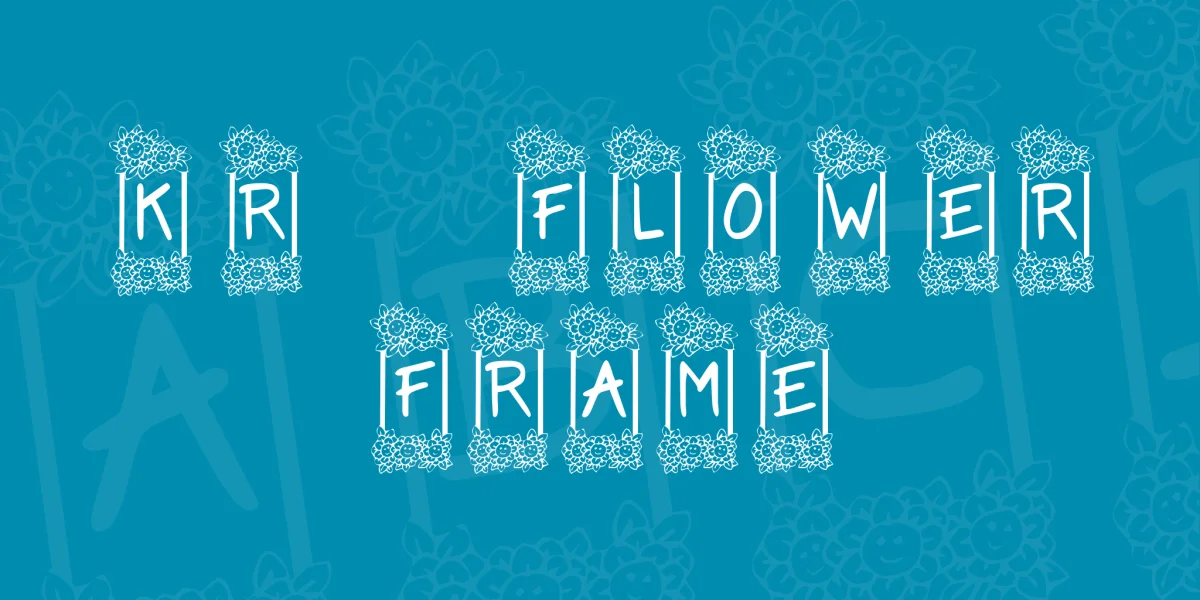 KR Flower Frame Font