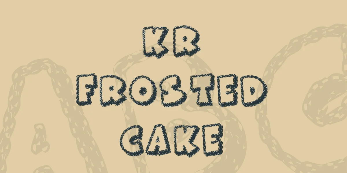 KR Frosted Cake Font