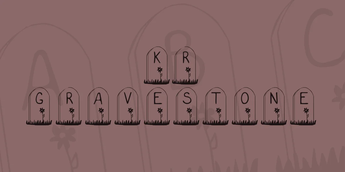 KR Gravestone Font