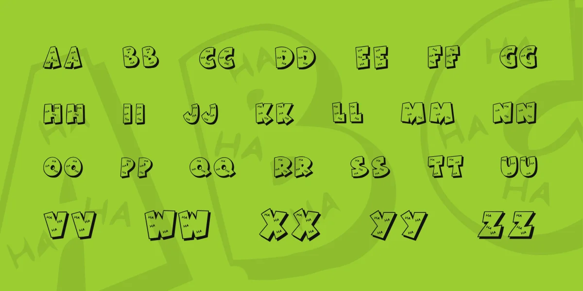 KR Ha Ha Font preview 2