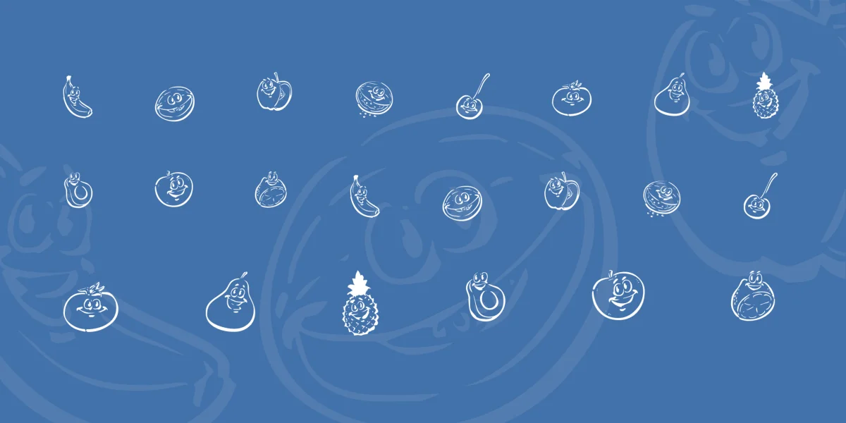 KR Happy Fruit Font