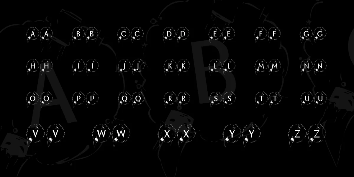 KR Happy New Year 2002 Font preview 2