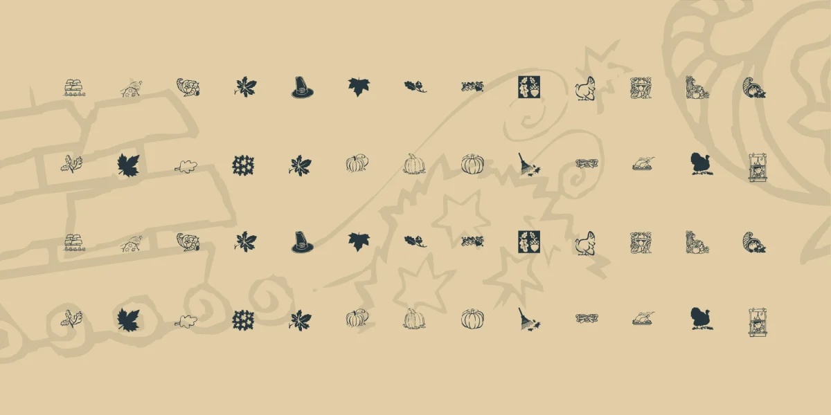 KR Harvest Dings Font
