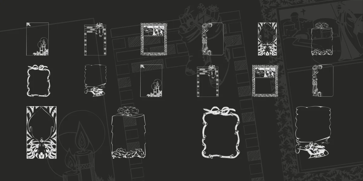 KR Holiday Frames 1 Font