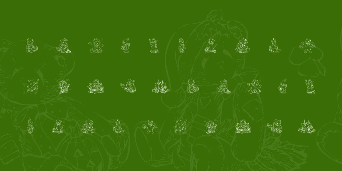 KR Holiday Teddies Font