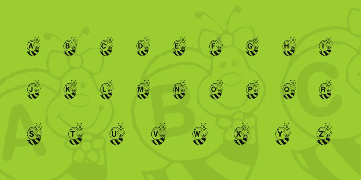 KR Hunnybee Font preview 2