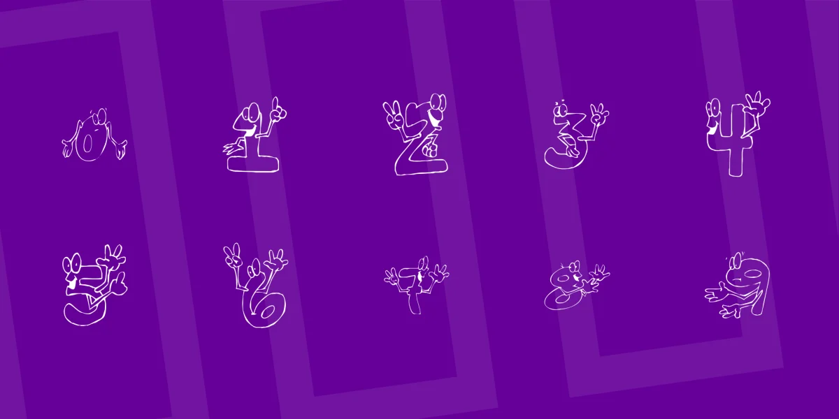 KR I'm This Many! Font