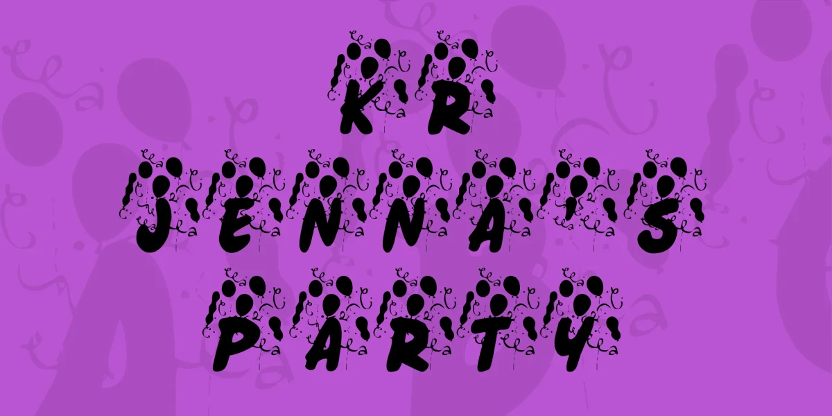 KR Jenna's Party Font