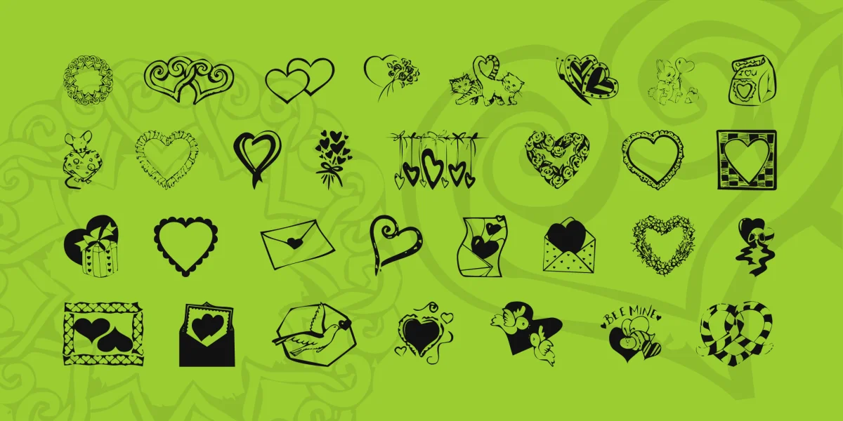 KR Kat's Got A New Valentine Font