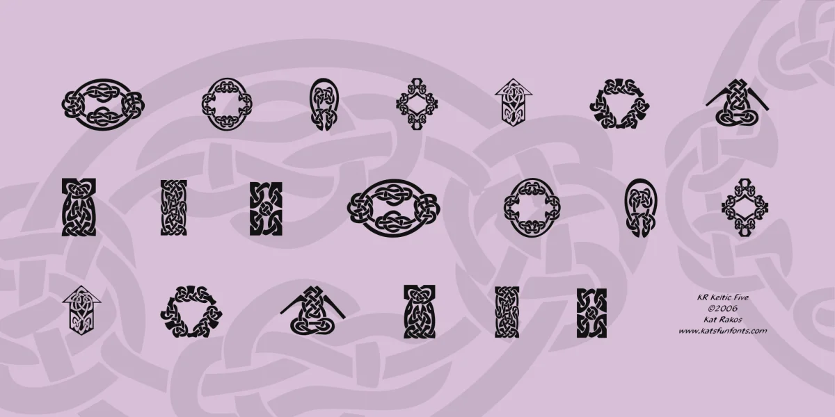 KR Keltic Five Font