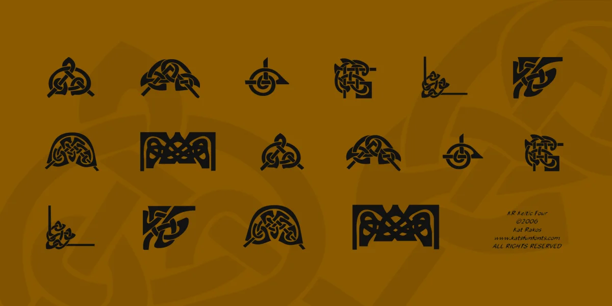 KR Keltic Four Font