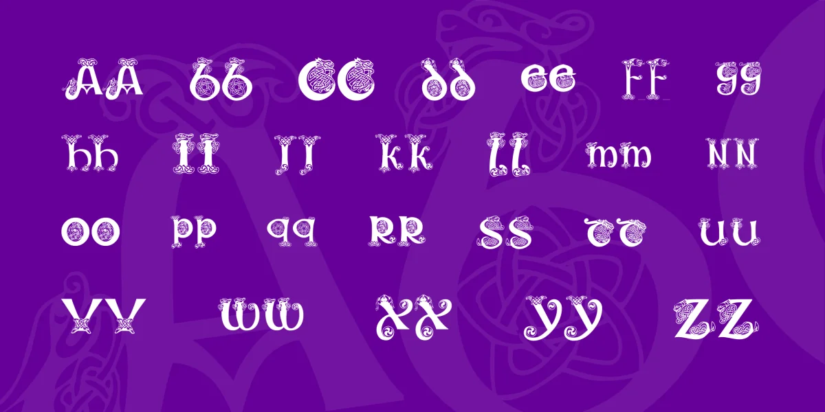 KR Keltic One Font preview 2