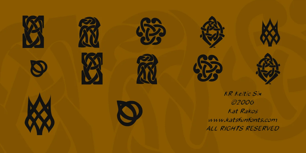KR Keltic Six Font