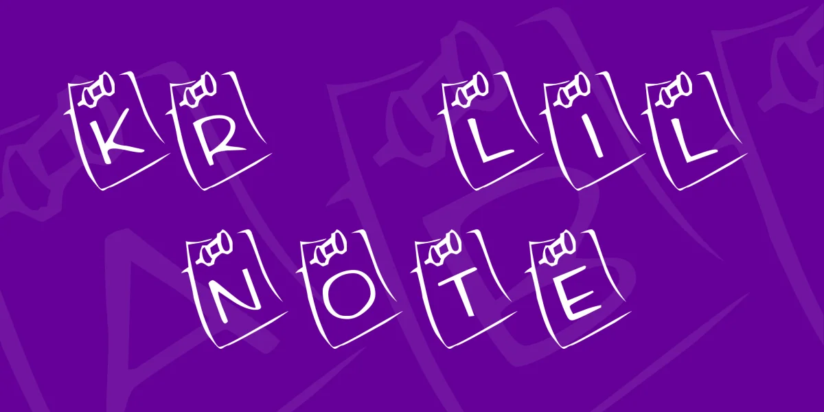 KR Lil Note Font