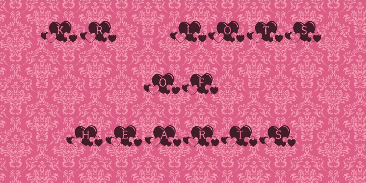 KR Lots Of Hearts Font