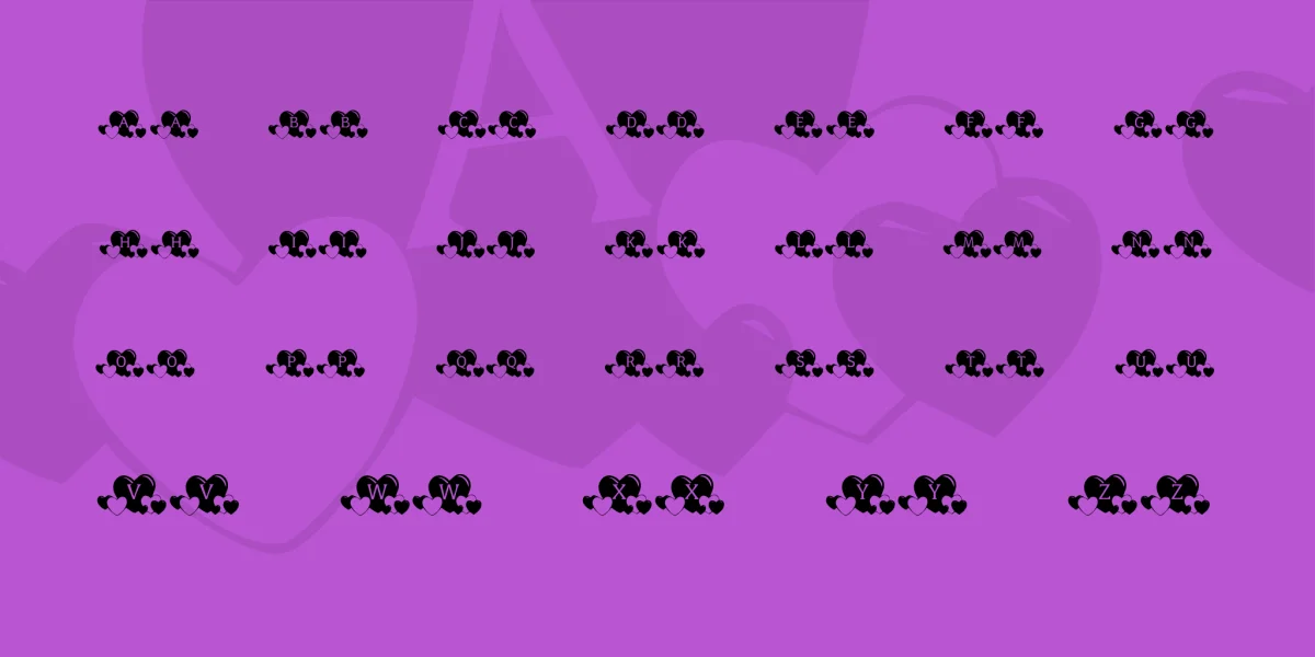 KR Lots Of Hearts Font preview 2