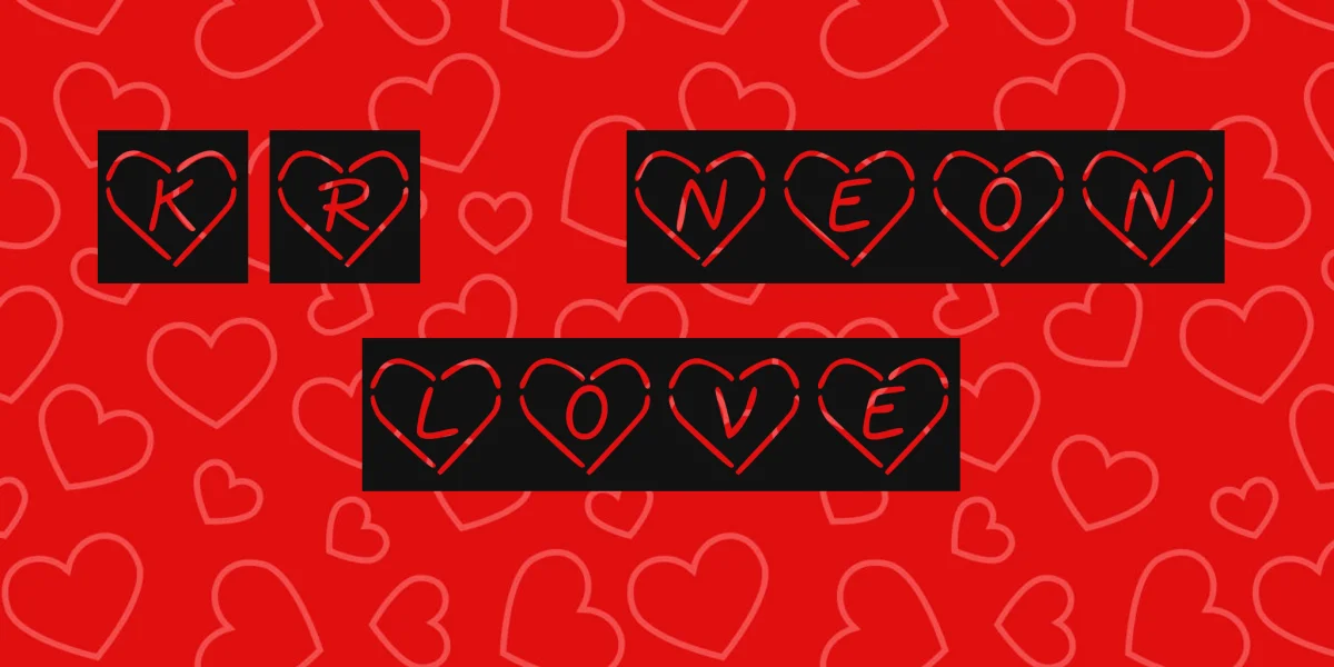 KR Neon Love Font