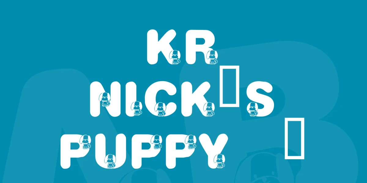 KR Nick's Puppy 1 Font