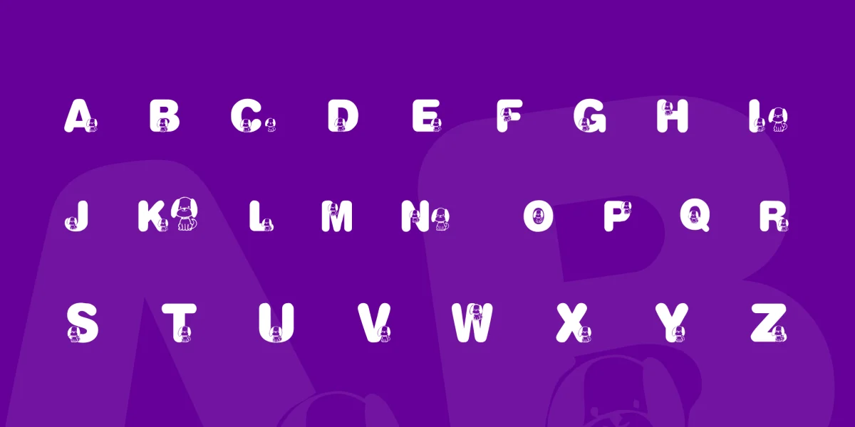 KR Nick's Puppy 1 Font preview 2