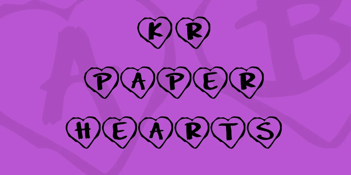 KR Paper Hearts Font