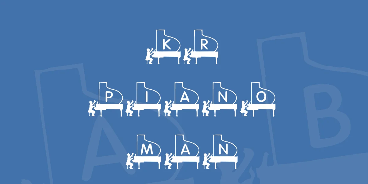 KR Piano Man Font
