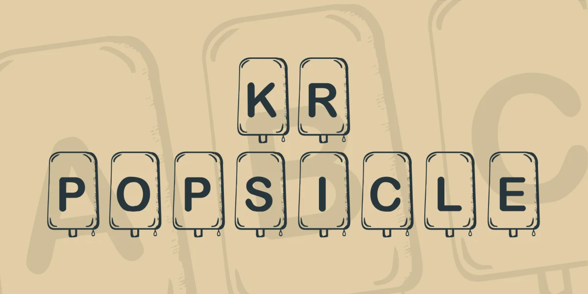 KR Popsicle Font
