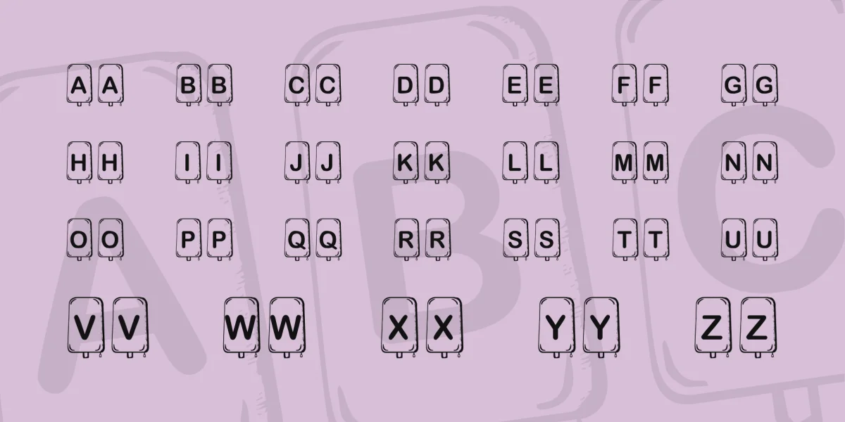 KR Popsicle Font preview 2