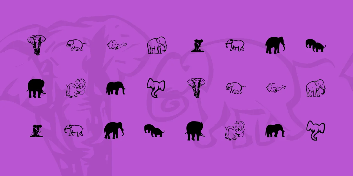 KR Rachel's Elephants Font
