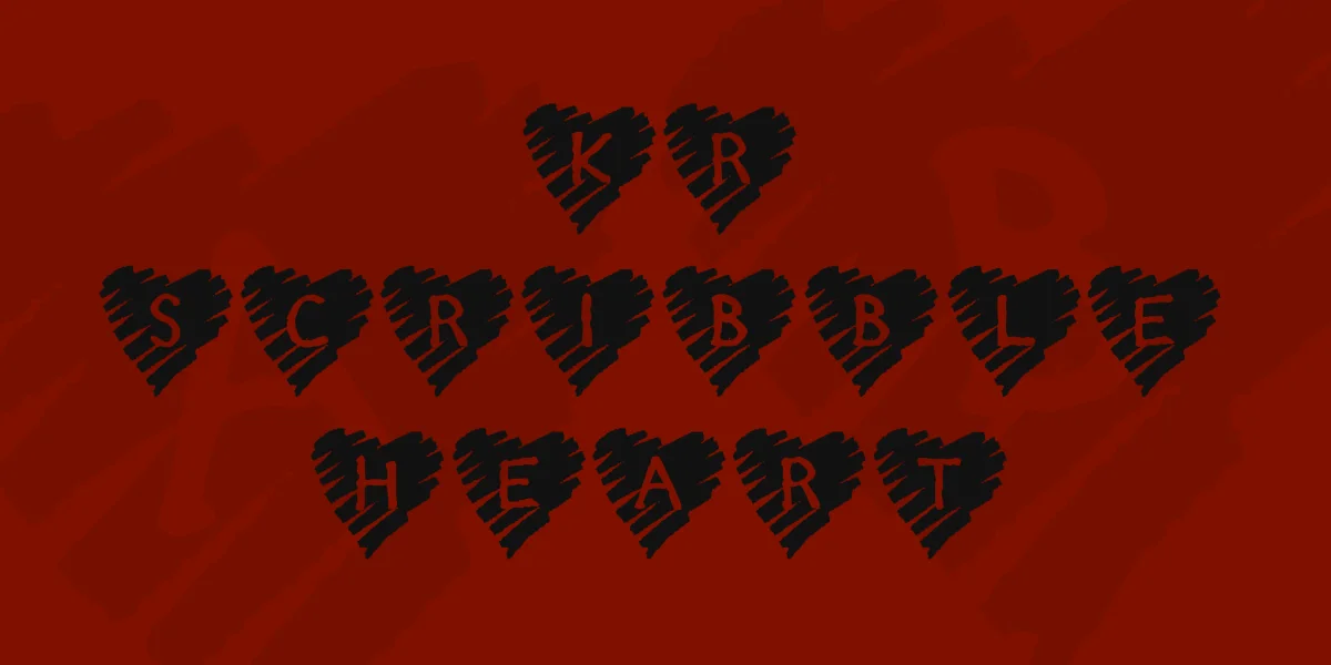 KR Scribble Heart Font