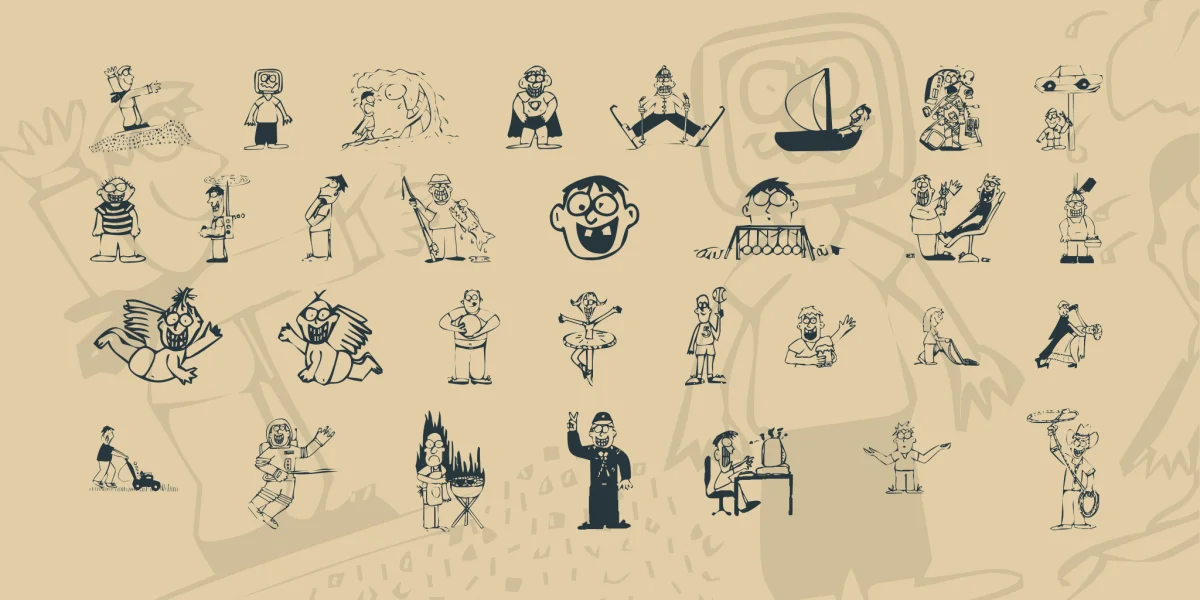 KR Silly Art People Font