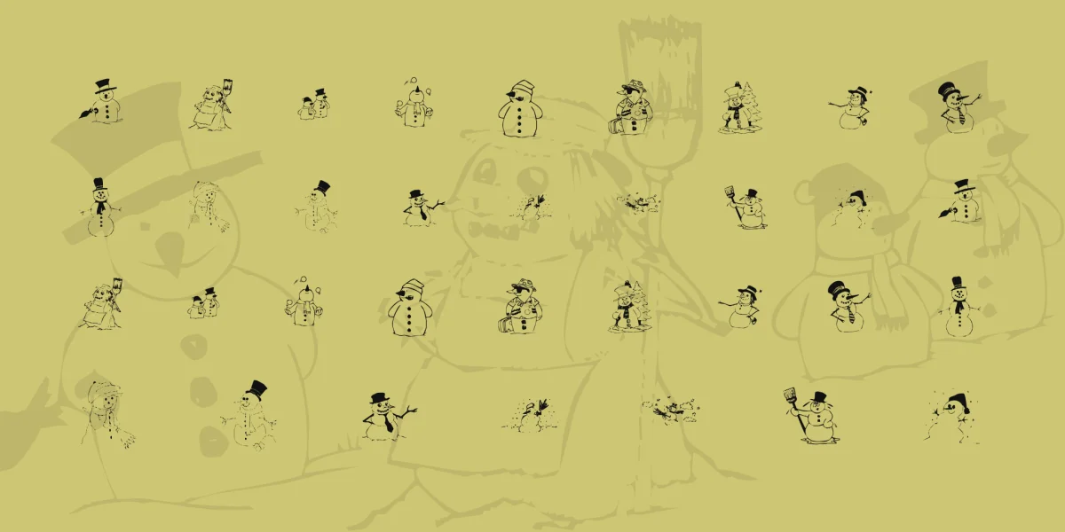 KR Snow People Font