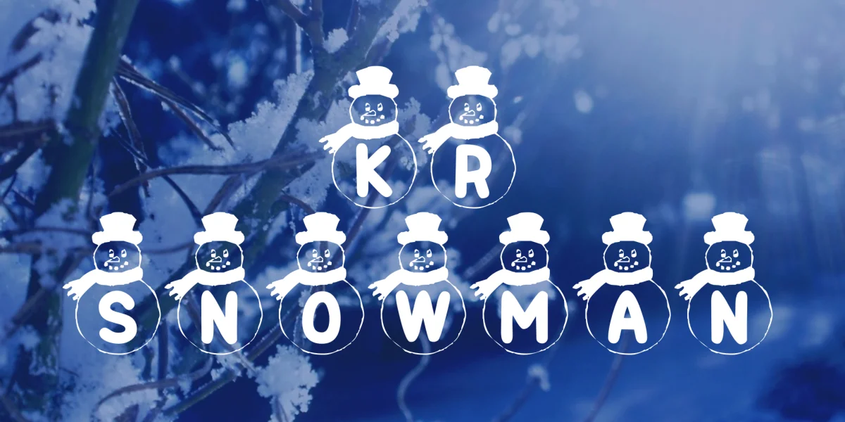 KR Snowman Font