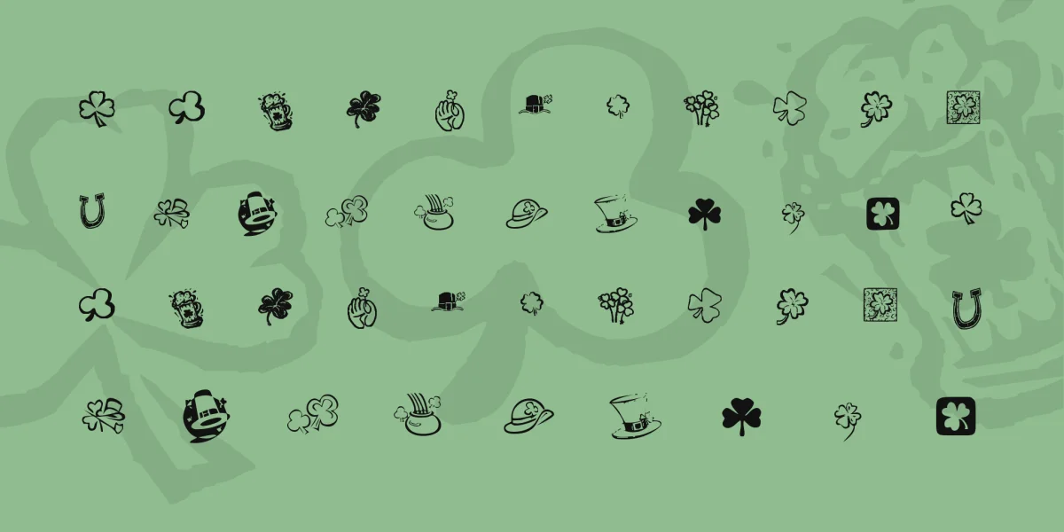 KR St Patricks Day Dings Font