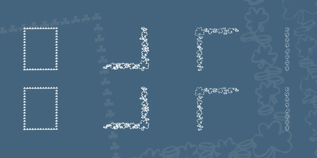 KR St Patricks Frames Font