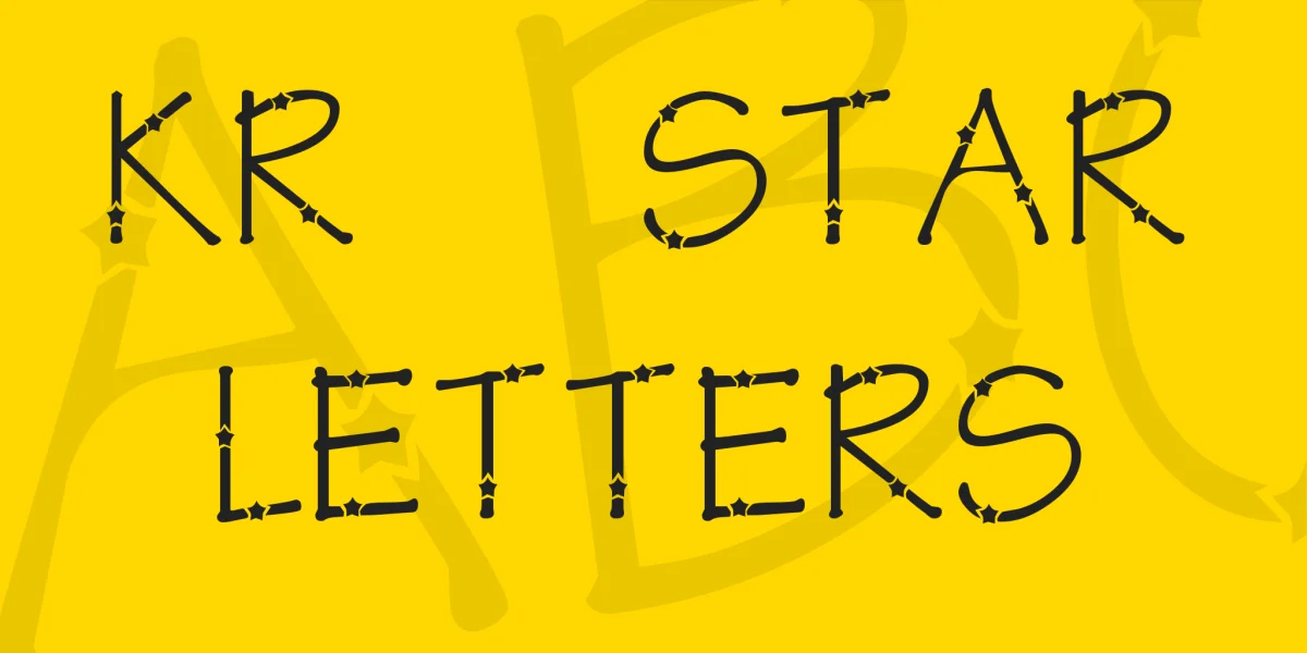 KR Star Letters Font