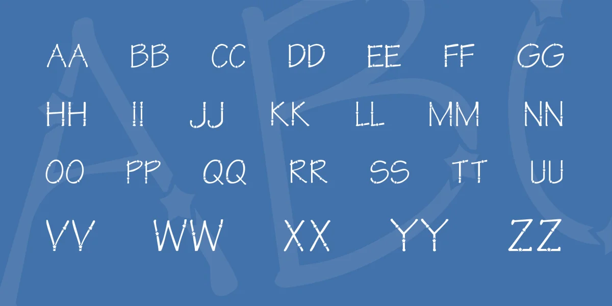 KR Star Letters Font preview 2