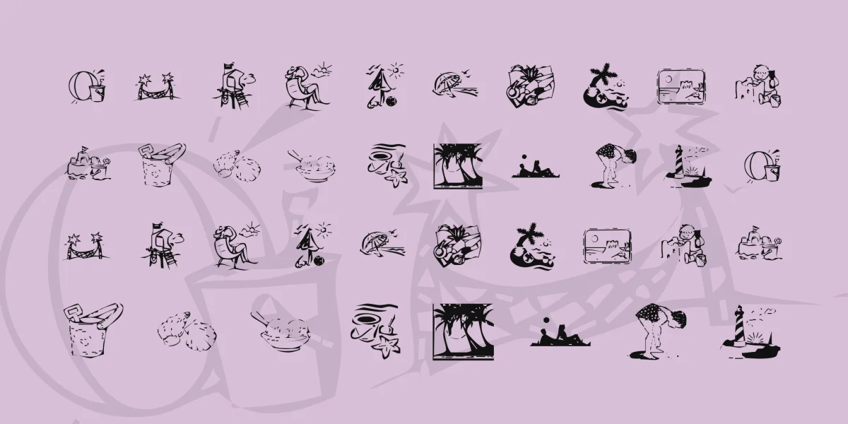 KR Summer Vacation 2002 Font