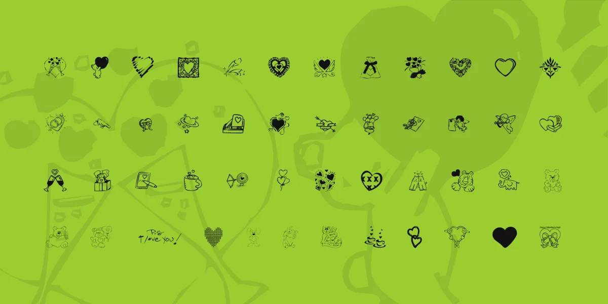 KR Valentine Dings 2002 Font