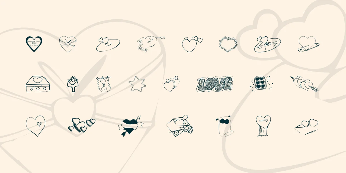 KR Valentines 2006 Seven Font