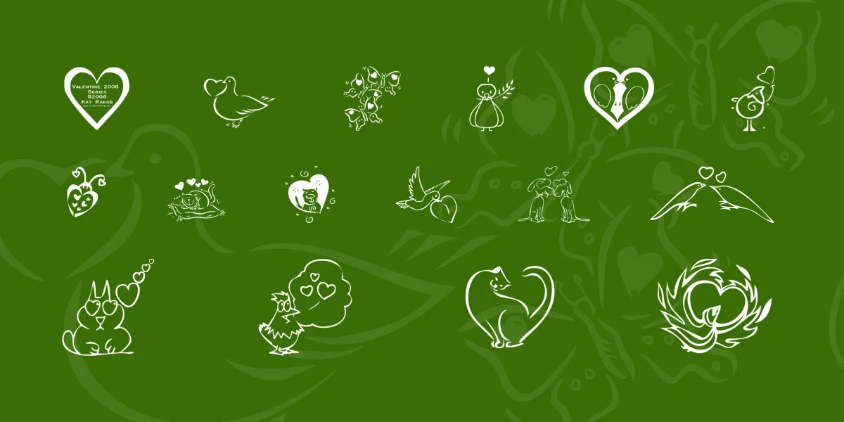 KR Valentines 2006 Three Font