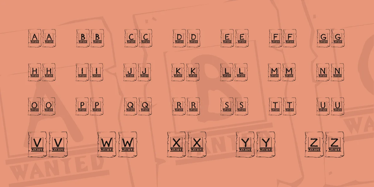 KR Wanted! Font preview 2