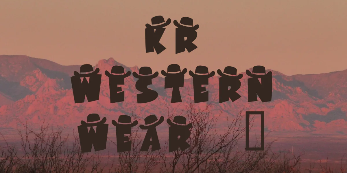 KR Western Wear 1 Font