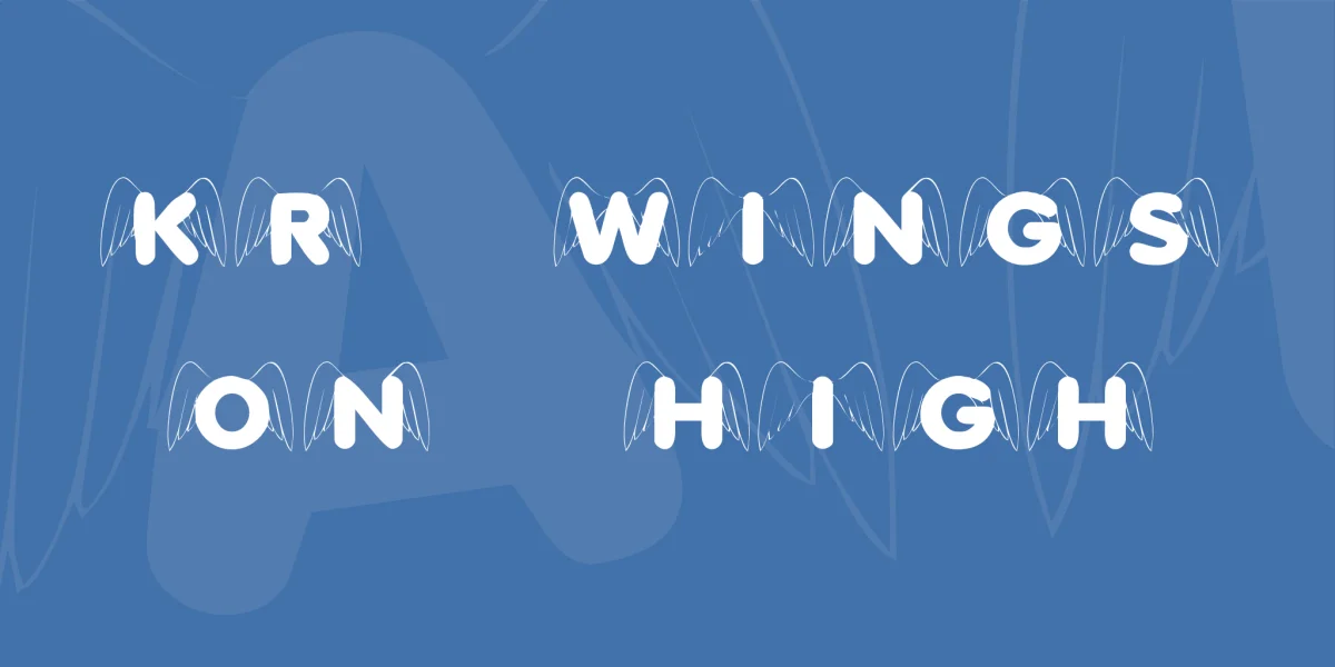 KR Wings On High Font