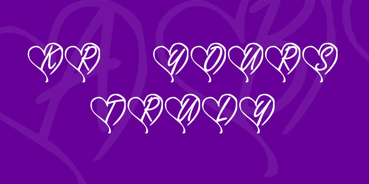 KR Yours Truly Font