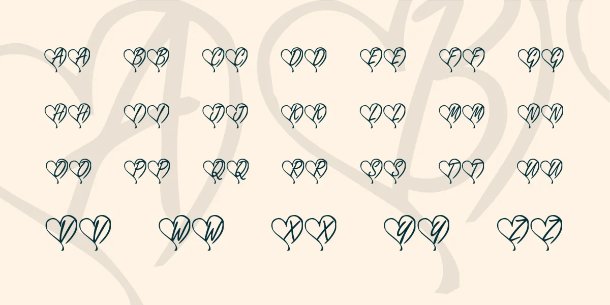 KR Yours Truly Font preview 2